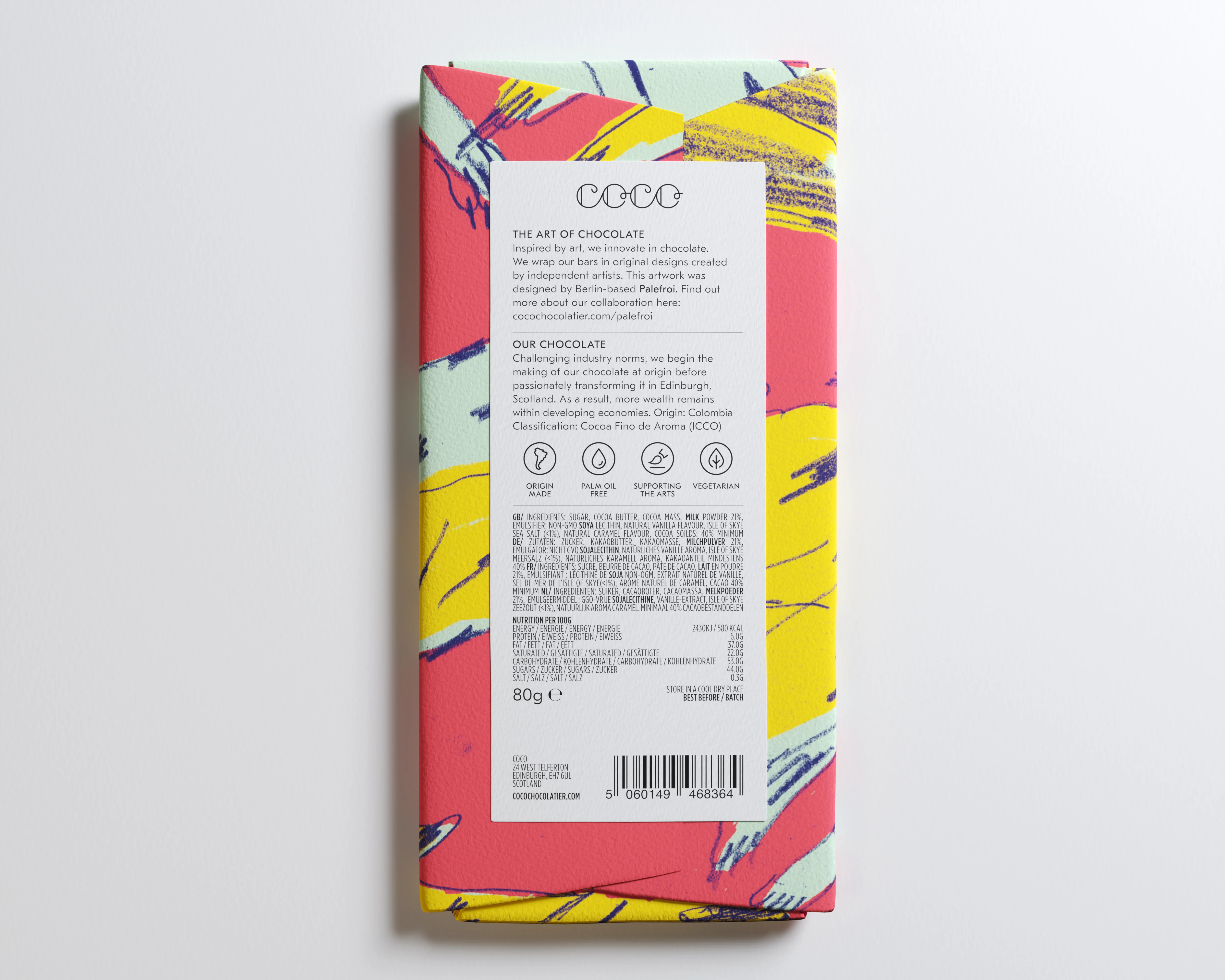 Coco Chocolatier Salted Caramel Chocolate Bar - Image 2